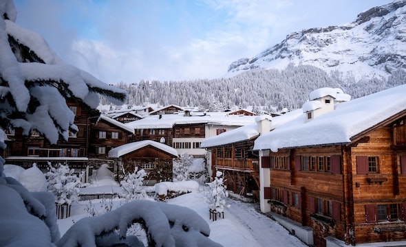 imagery of a snowy chalet